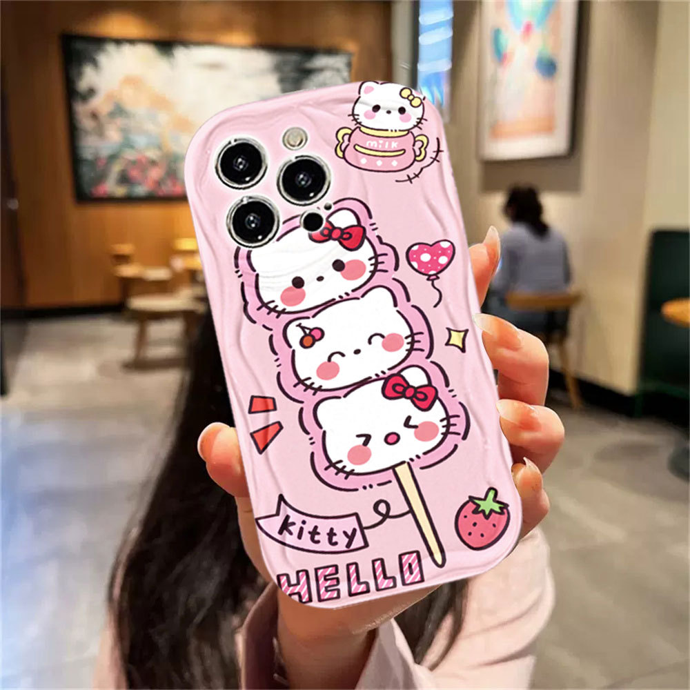 Invólucro hp Samsung A56 A36 A55 A54 A16 A15 A14 A05 A51 A52 A34 A35 A32 A13 A12 A04E Gradiente Olá Kitty Caso Laser