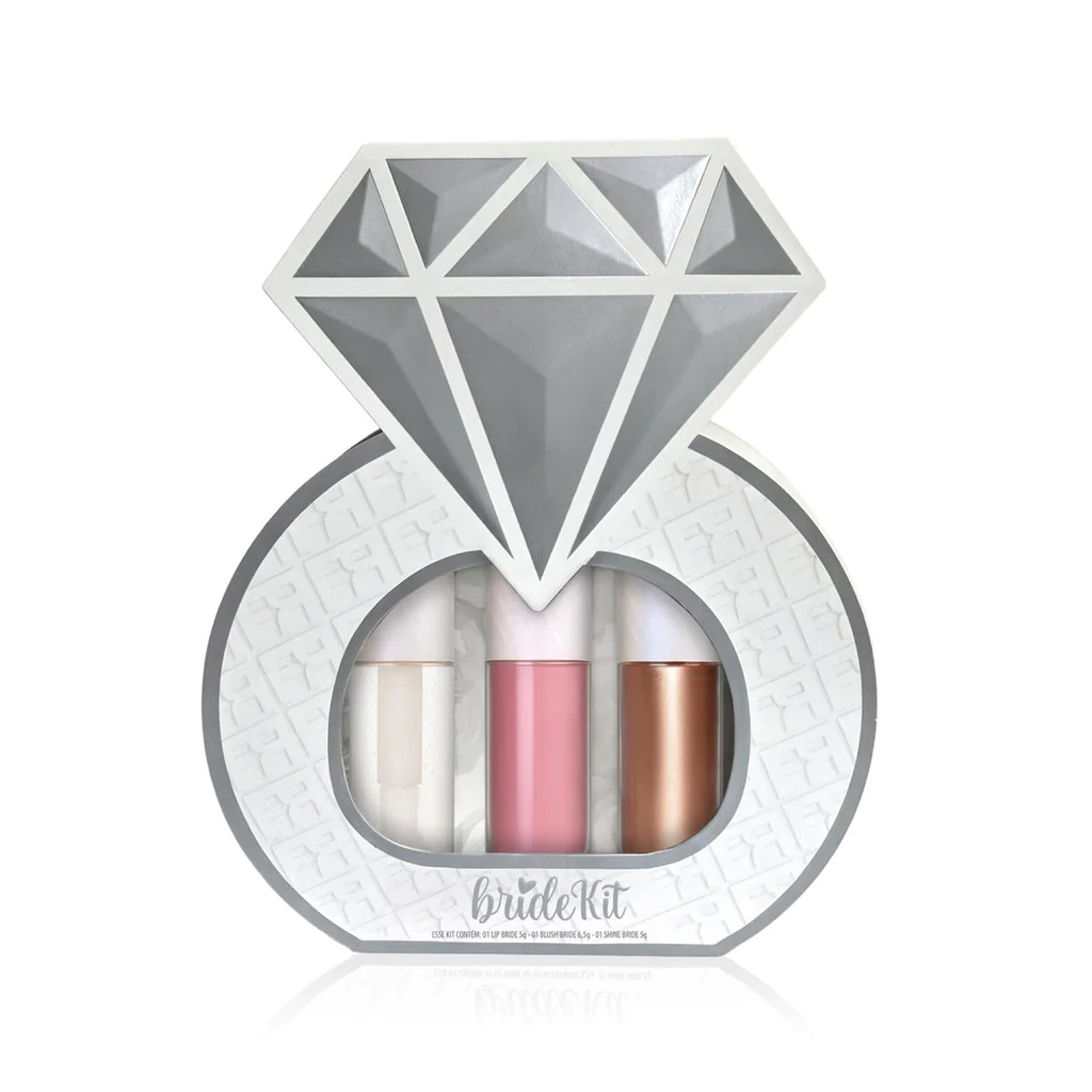 Kit Bride Franciny Gloss Iluminador E Blush Casamento Prata