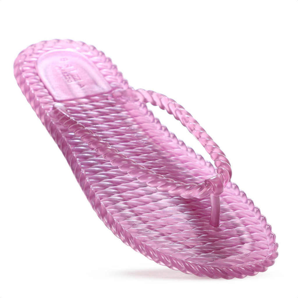 Chinelo Brizza Arezzo Tira Marrocos Translucido Rosa - Feminino
