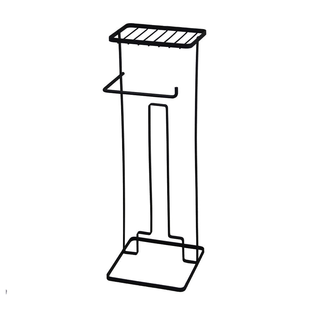 Suporte de Papel Higiênico de Chão com Porta Celular Preto Bel em Oferta na Shopee