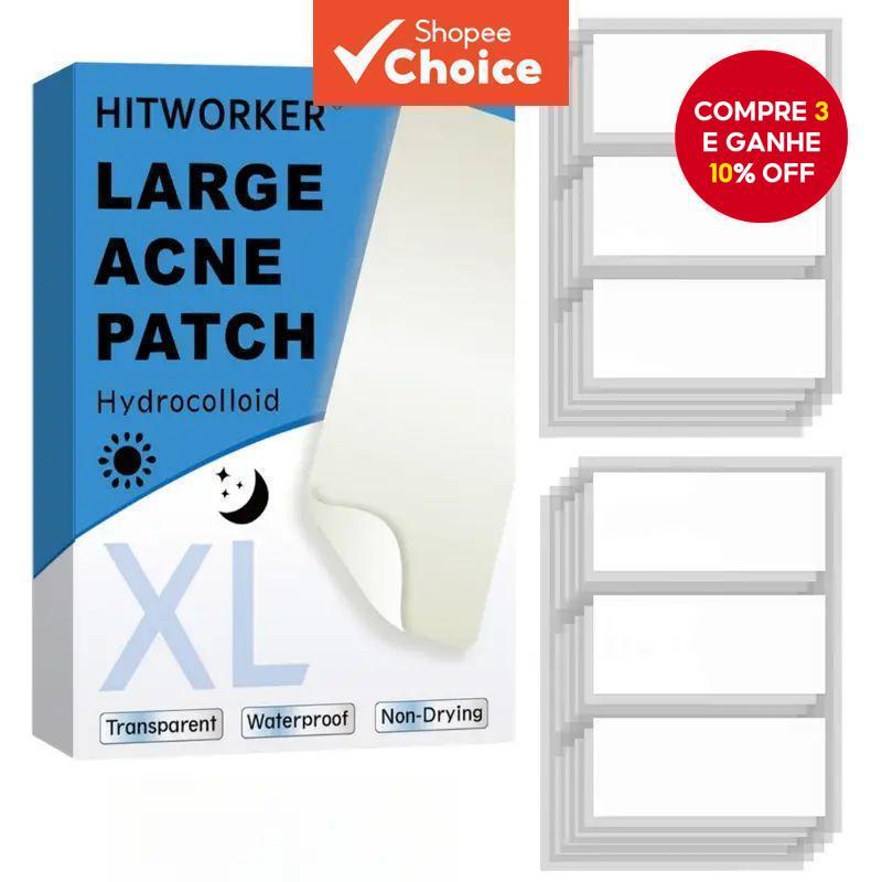Remendo Corporal Hidrocolóide Extra Grande De 18/30 Peças-Adesivo Transparente Para Acne E Manchas Sem Álcool Fragrância