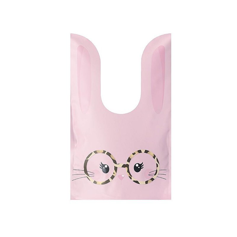 Saquinho Orelhinha Páscoa Cores Rosa - 50 unidades - Cromus Páscoa - Rizzo Confeitaria