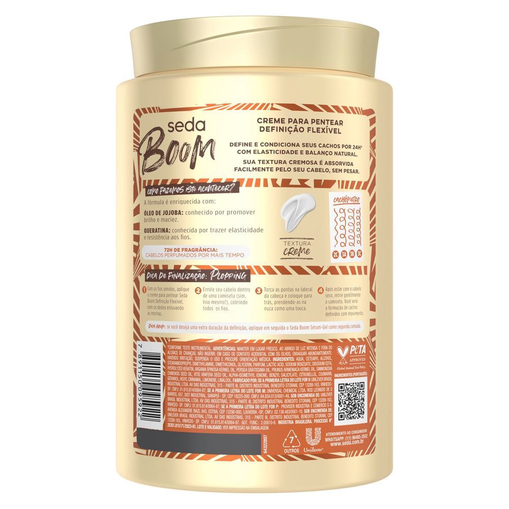 Detalhes do Creme De Pentear Seda Boom Definição Flexível 1Kg