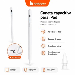 BETTDOW stylus, compatible with iPad Gen6-10, Air 4/5/6, Pro 11, 12.9-inch (2018-2025). Prevenindo toques acidentais