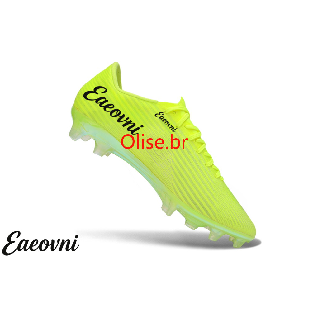 051204 Tênis Clássico Masculino Sapatos De Futebol Botas Feminino Chuteiras Campo FG Bege Baixo Topo