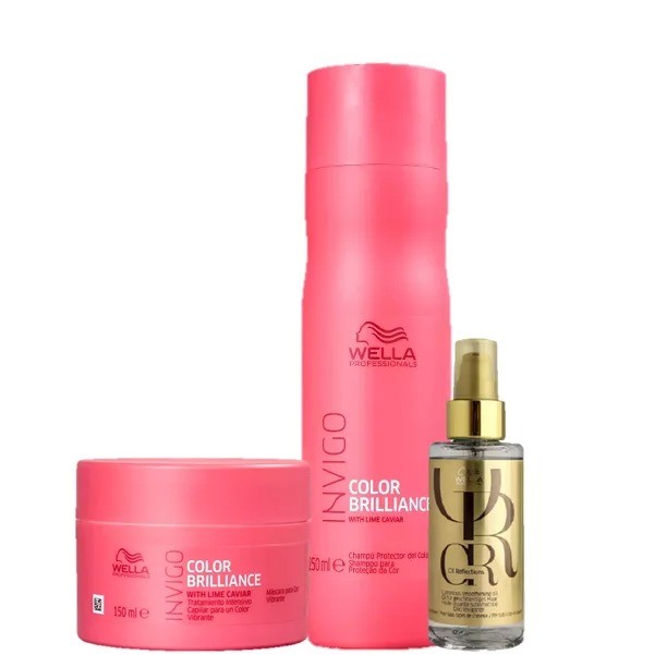Wella Color Brilliance Kit Shampoo 250ml  + Mascara 150ml + Oil Reflections 30ml
