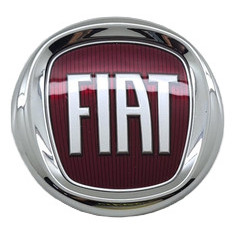 Emblema Grade Dianteira Linea Doblo Idea Palio 2006 A 2020 Vermelho / Cromado
