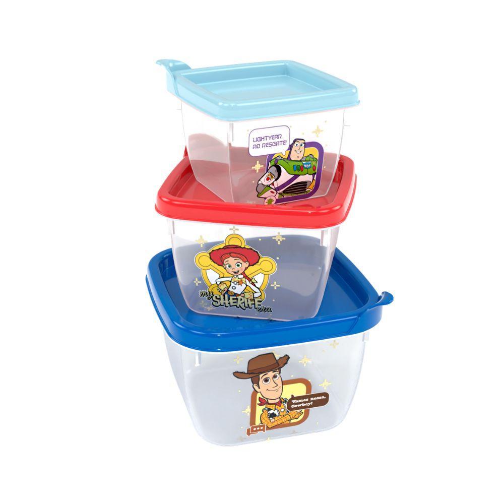 Kit Lancheira Toy Story Woody Jessie Buzz Volta às Aulas 3 Potes 1 Garrafa Plasútil · foto 2