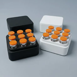 Caixa Porta Ampola 3ml a 5ml Case Organizadora p/ Tirze 9 Porta Frascos Ampolas Para Vacinas e Injeções - MELHOR PREÇO
