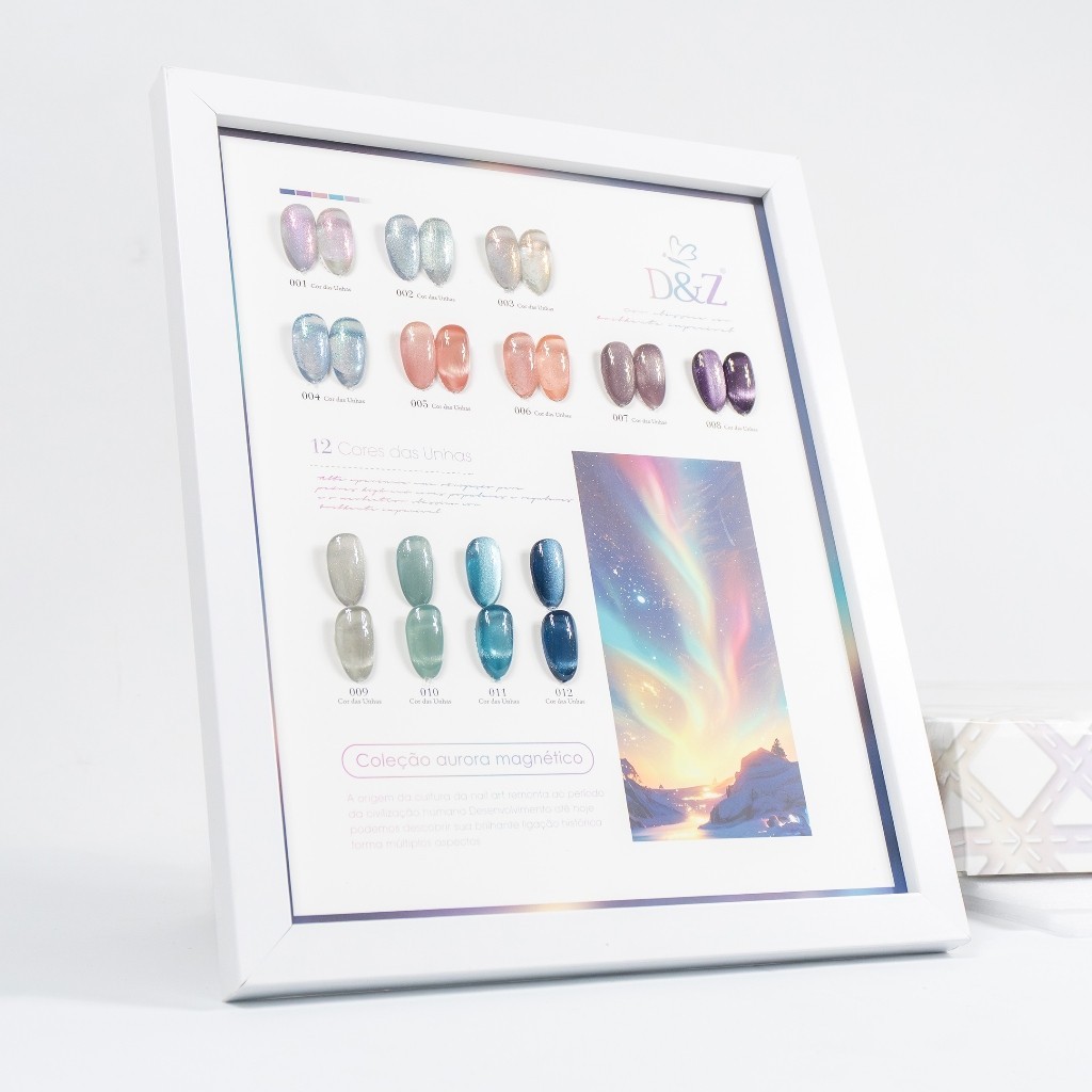 Coleção Aurora Magnética D&Z – 12 Cores de Esmaltes com Efeito Luminoso — imagem 2 de 2