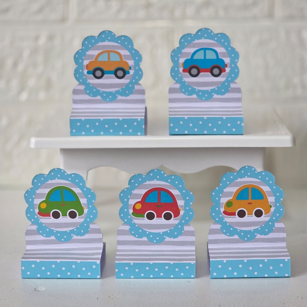 Porta bis duplo Carrinhos - PEGUE E MONTE - kit festa lembrancinhas mimos decoração personalizados