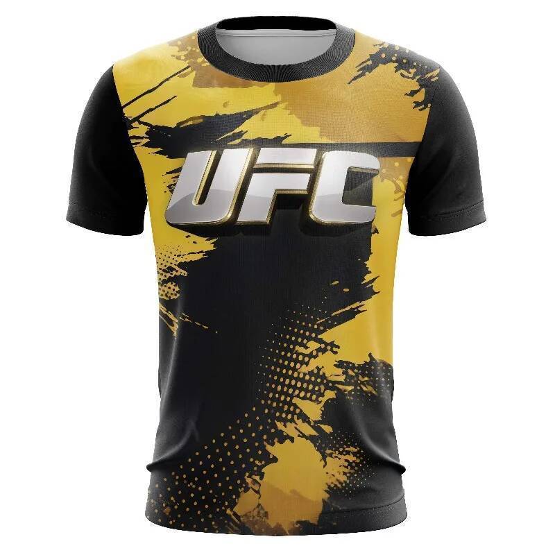 UFC Wrestling Fitness Camiseta De Secagem Rápida Moda Impressa Confortável Em Torno Do Pescoço Camisa De Boxe 2026 Ediçã