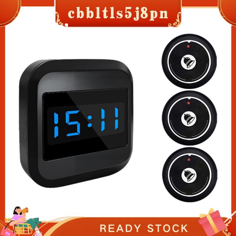 cbbltls5j8pn Para Hotel Bar Café Receptor De Exibição De Campainha Sem Fio + 3 Pager Restaurante Sistema De Chamada De G