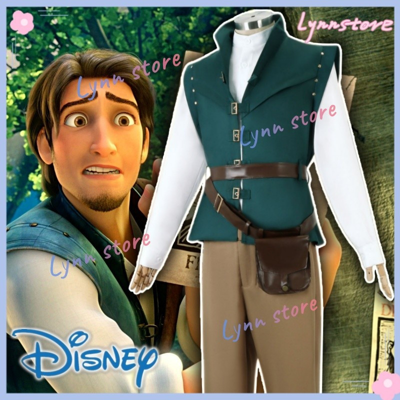 Fantasia de Cosplay Rapunzel para Adultos e Crianças, Uniforme do Flynn Rider, Fantasias de Anime para Festas de Hallowe