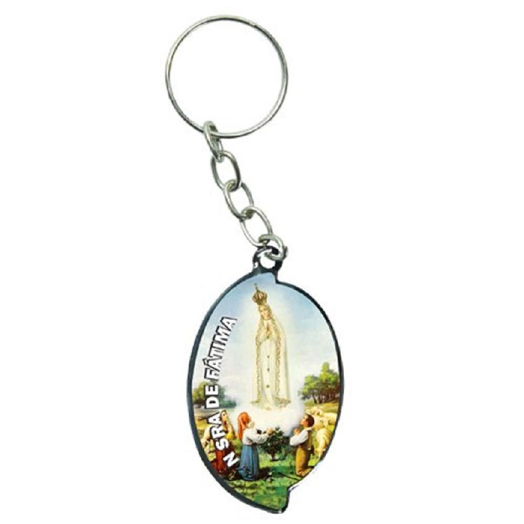 Chaveiro RELIGIOSO santa Nossa Senhora de Fátima BRANCO