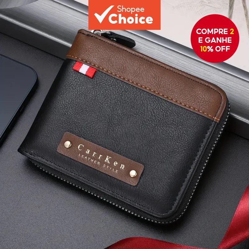 1 Peça Retro Costura Masculina Carteira Multifuncional para Meninos em Oferta na Shopee