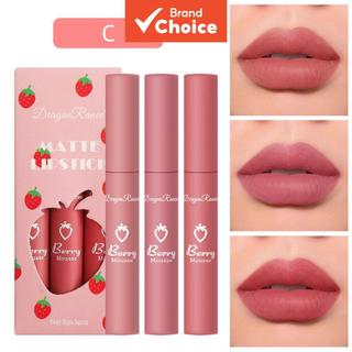 Dragon Ranee Batom Matte de Longa Duração com Acabamento Brilhante, Hidratante e Antidesb…