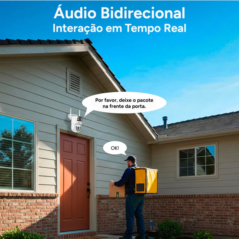 Câmera de Vigilância WiFi 4MP com Dupla Lente Full Color e Áudio — foto 6