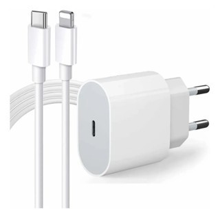 Kit Carregador De iPhone Fonte com Cabo Carregamento Rápido 1m PD 20w em Oferta na Shopee