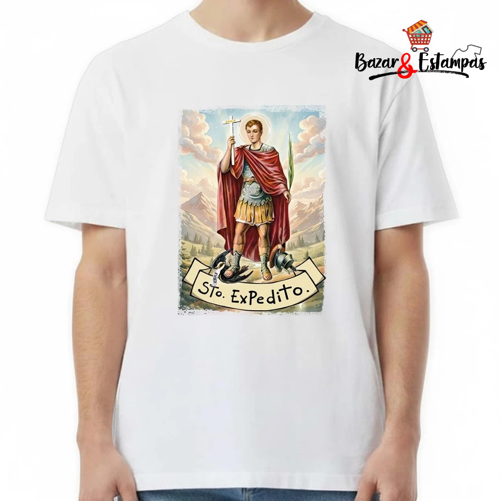 1 Camiseta Santo Expedito Religioso Católico Santo causas Impossíveis