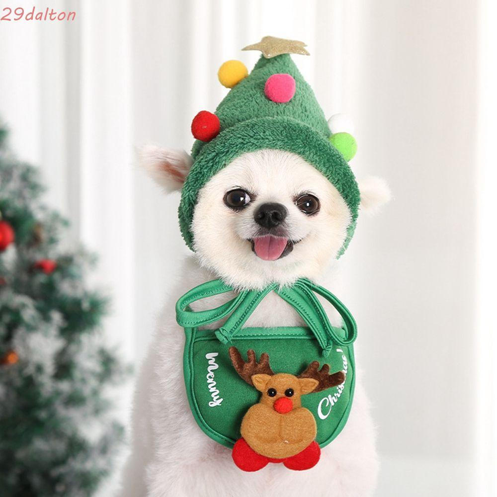 DALTON Pet Chapéu De Natal Roupas Inverno Saliva Toalha Para Pequeno Médio Grande Cão Gato Traje Decoração Animais De Es