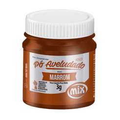 Corante em Pó Aveludado Marrom Fosco 3g Mix Ingredientes