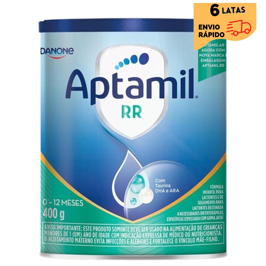 6 Latas- Fórmula Infantil em pó Aptamil RR- Danone -400 Gr