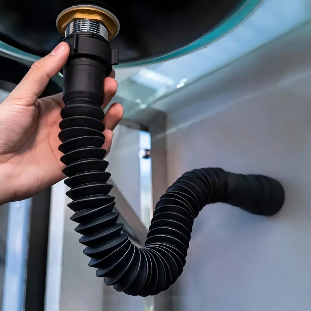 Sifão Flexível Sanfonado Ajustável Pia Banheiro Cozinha Tanque Universal Multiuso