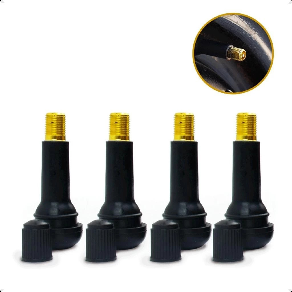 Kit 4 Bicos Válvula Para Pneu Sem Câmara TR414 Veículo Passeio em Oferta na Shopee