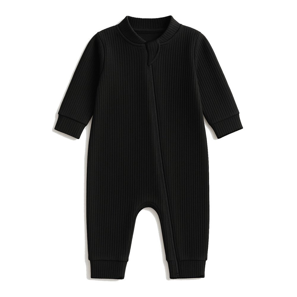 Macacão Preto - Canelado - Bebê em Oferta na Shopee