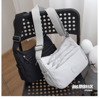 Bolsa Feminina Transversal De Ombro Impermeável Nylon 5 Compartimentos Multiuso Casual Pa…