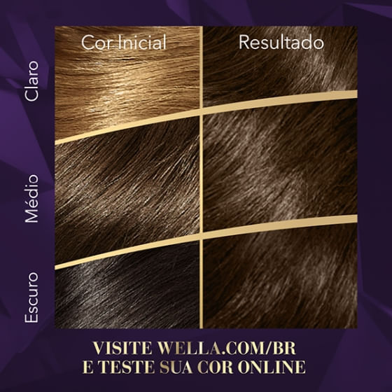 Detalhes do Kit Tintura Koleston Castanho Médio 40