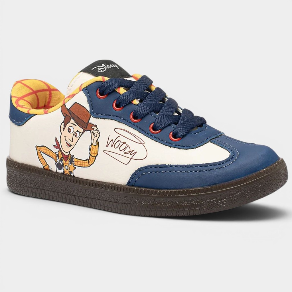 Tênis Infantil Disney Toy Story Woody Menino - Branco e Marinho