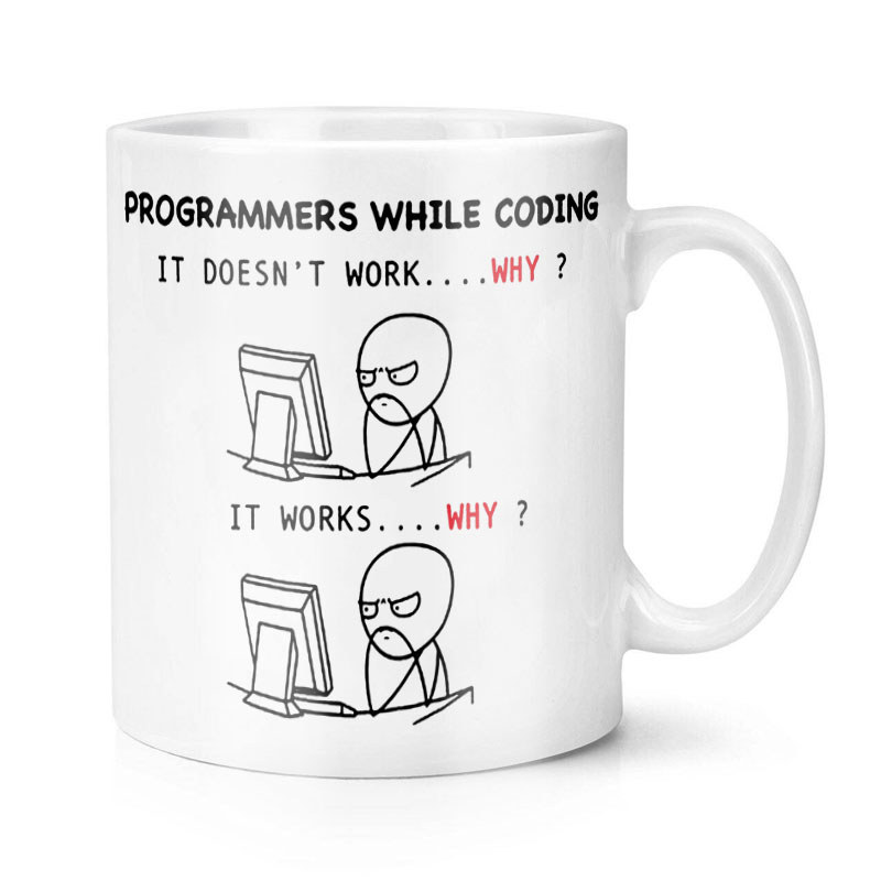 Programadores de codificação Programadores IT Caneca de café de cerâmica C _ Caneca de código Copo de água