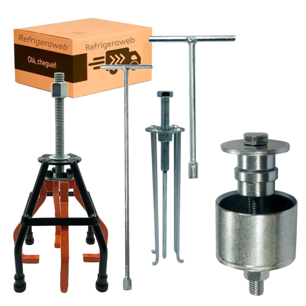 Kit Saca Cesto Rolamento Saca Cambio - Saca Agitador - Chave T Compativel Lavadora Brastemp 15kg