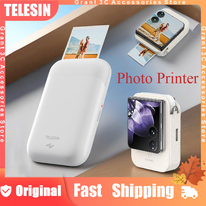 TELESIN LIENE Mini Impressora Fotográfica Zink Sem Tinta 300dpi Fio Bluetooth Portátil Lavadora De Fotos Com Aplicativo 