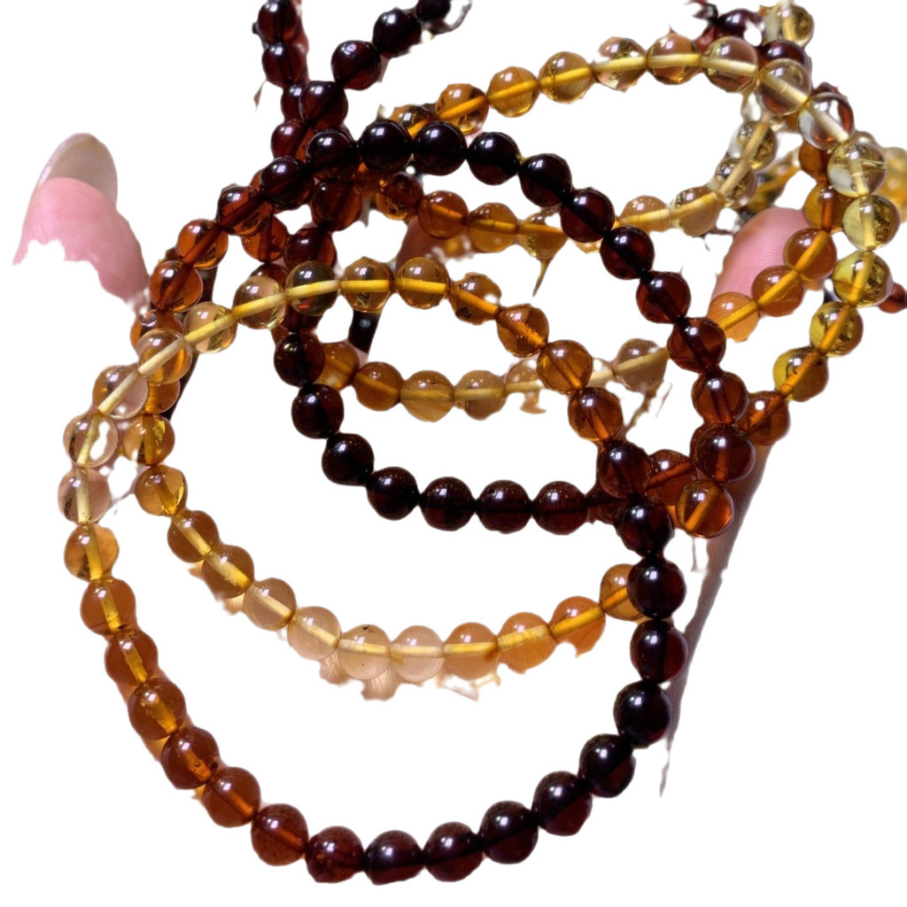 Arco-íris gradiente cera de abelha âmbar único círculo pulseira sangue âmbar ouro duoao gradiente cor senhoras pulseira