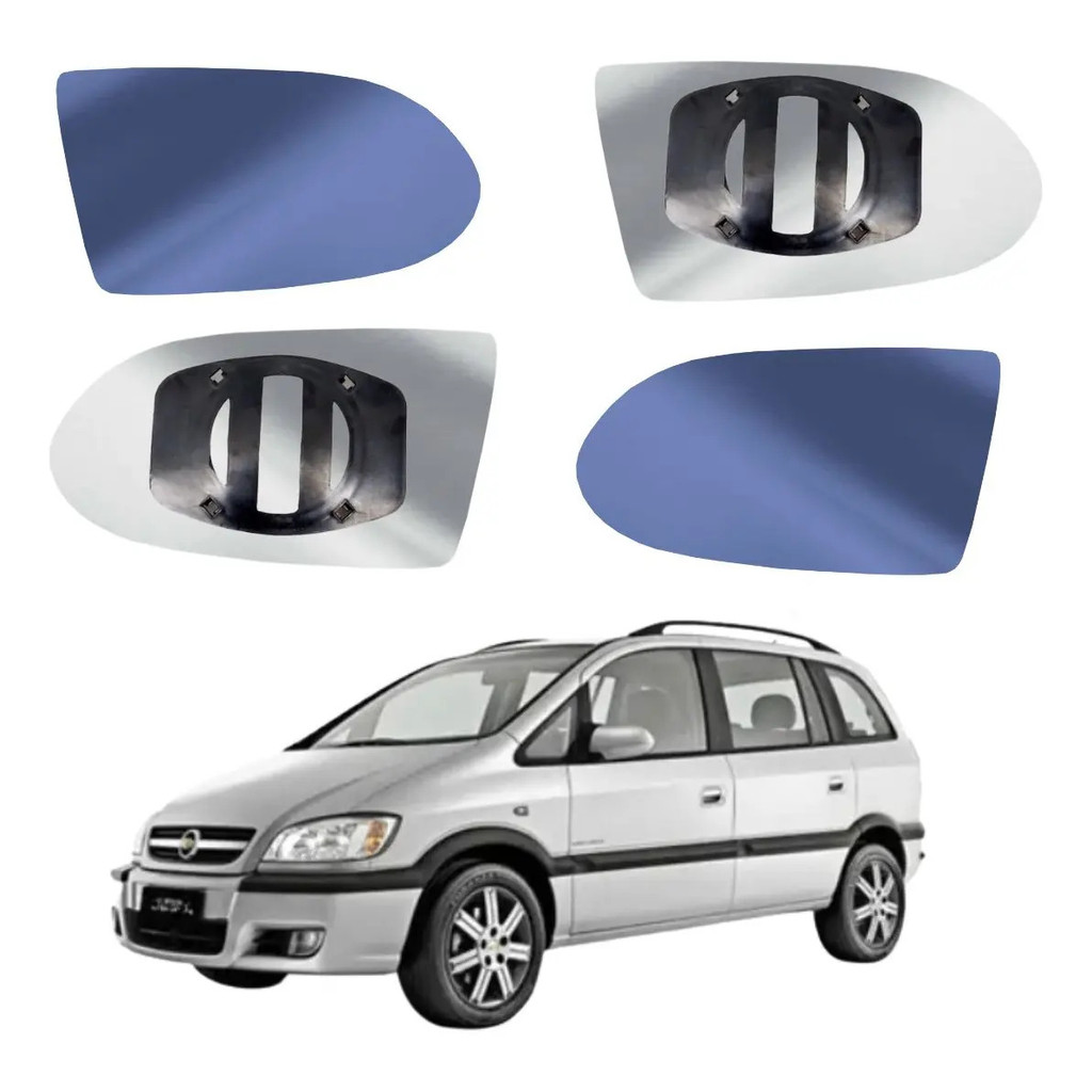 Par De Lente Azul + Base Retrovisor Zafira 01/ 12