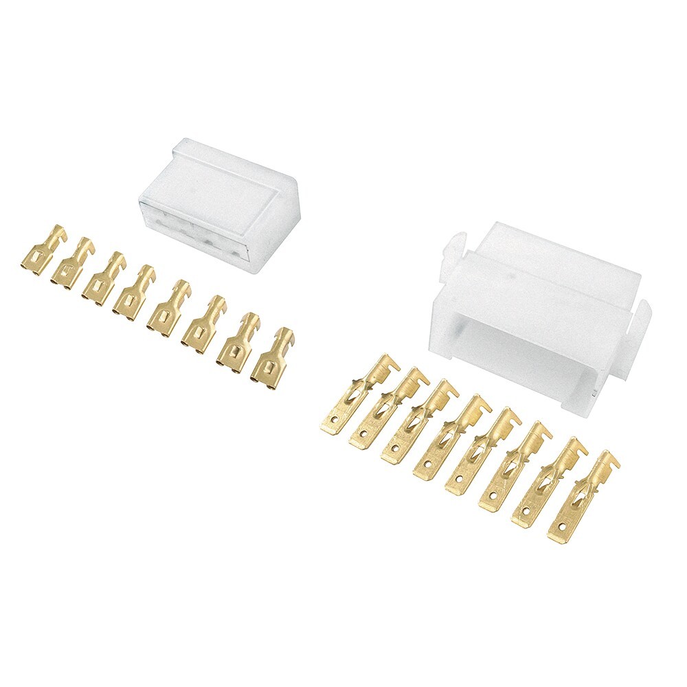 Conector Permak  8 Vias Com Terminais Kit 4 Peças (embalagem Com 10 Kits)