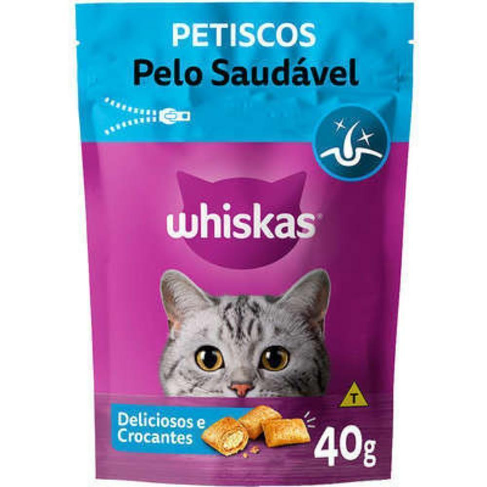 Petisco para Gatos Pelo Saudável Pouch Whiskas 40g