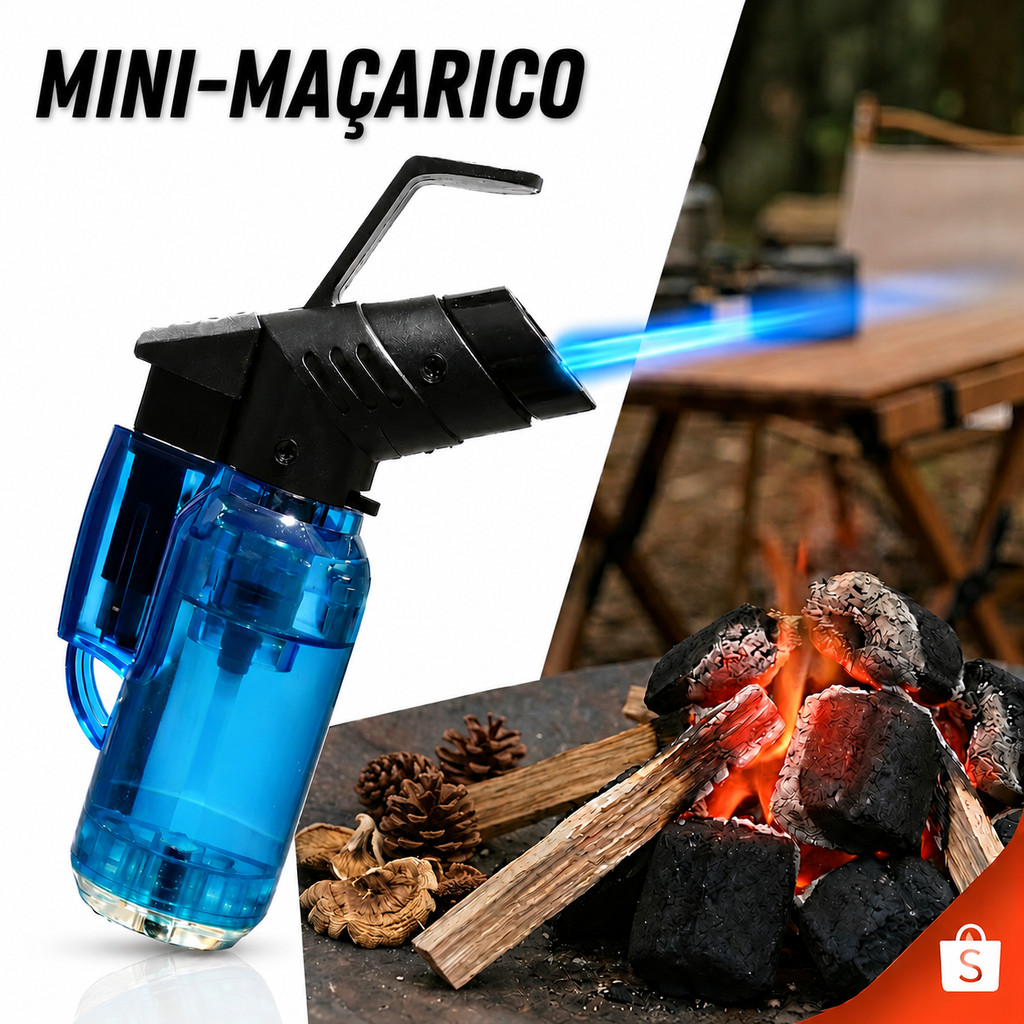 Mini maçarico recarregável acendedor automático culinário flambar fogão churrasqueira portátil lindo