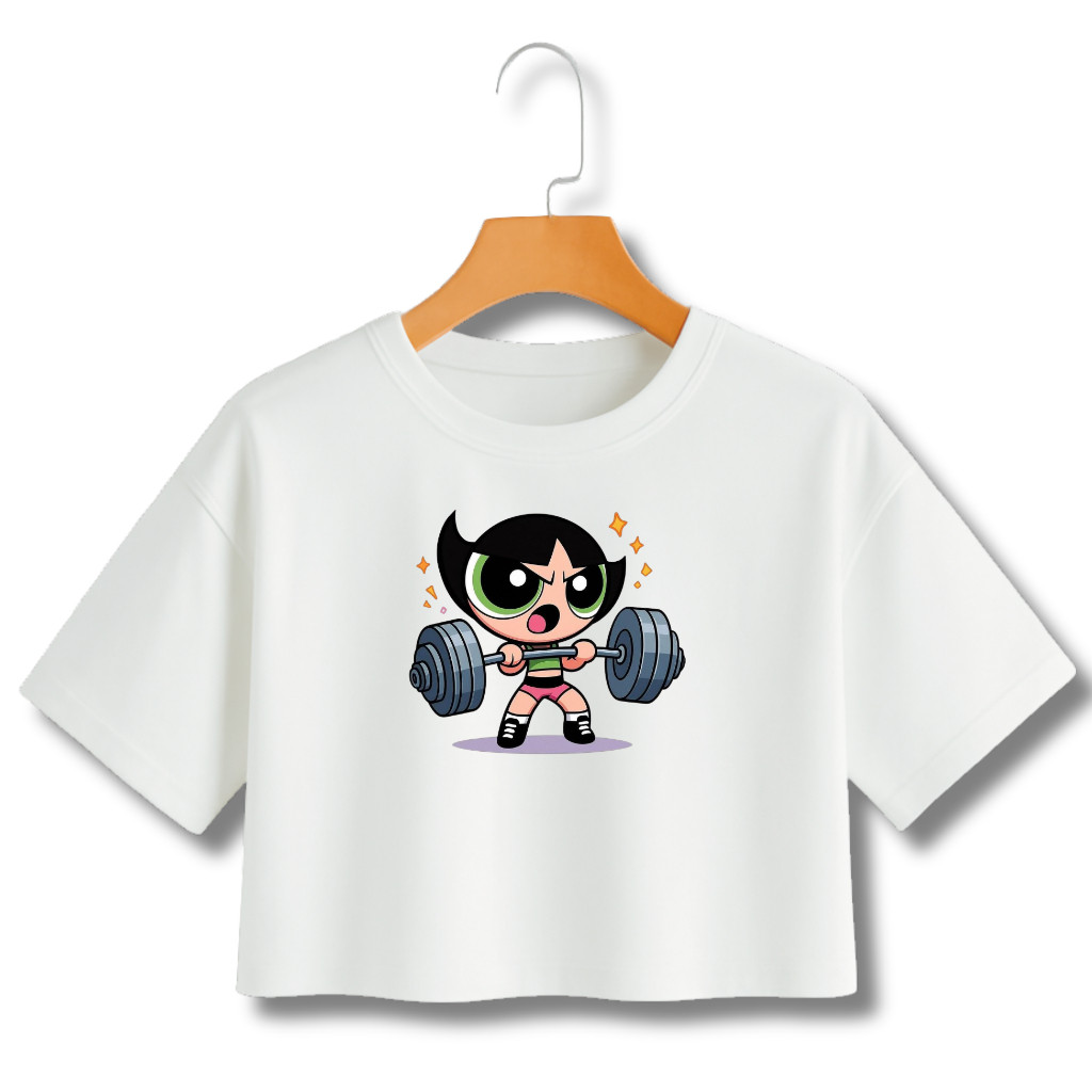 CAMISETA ESTILO CROPPED FEMININO SUPER PODEROSA DOCINHO MAROMBA
