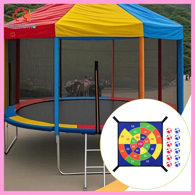 [lzdxwcke2] Trampolim Dartboard Tecido De Pelúcia Acessório De Jogo Interior Externo Soft Conjunto De Tabuleiro De Dardo