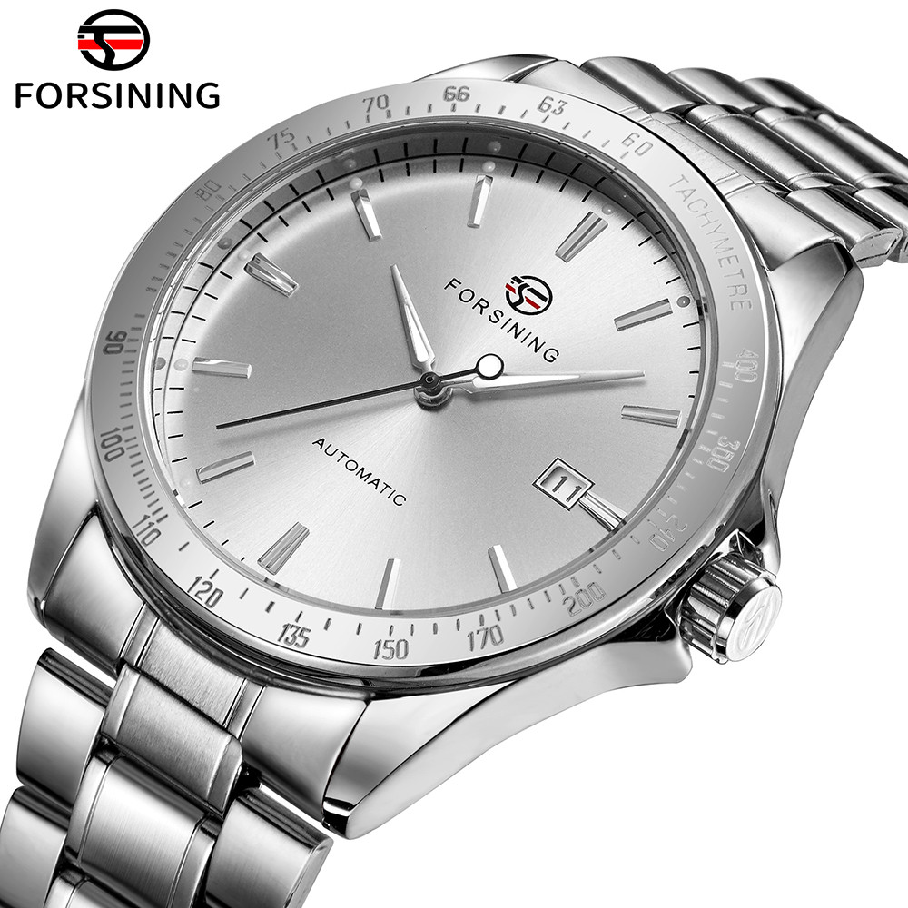 FORSINING 8294 Original Masculino Elegante Calendário De Movimento Automático Mecânico Relógio De Pulso De Luxo De Aço I