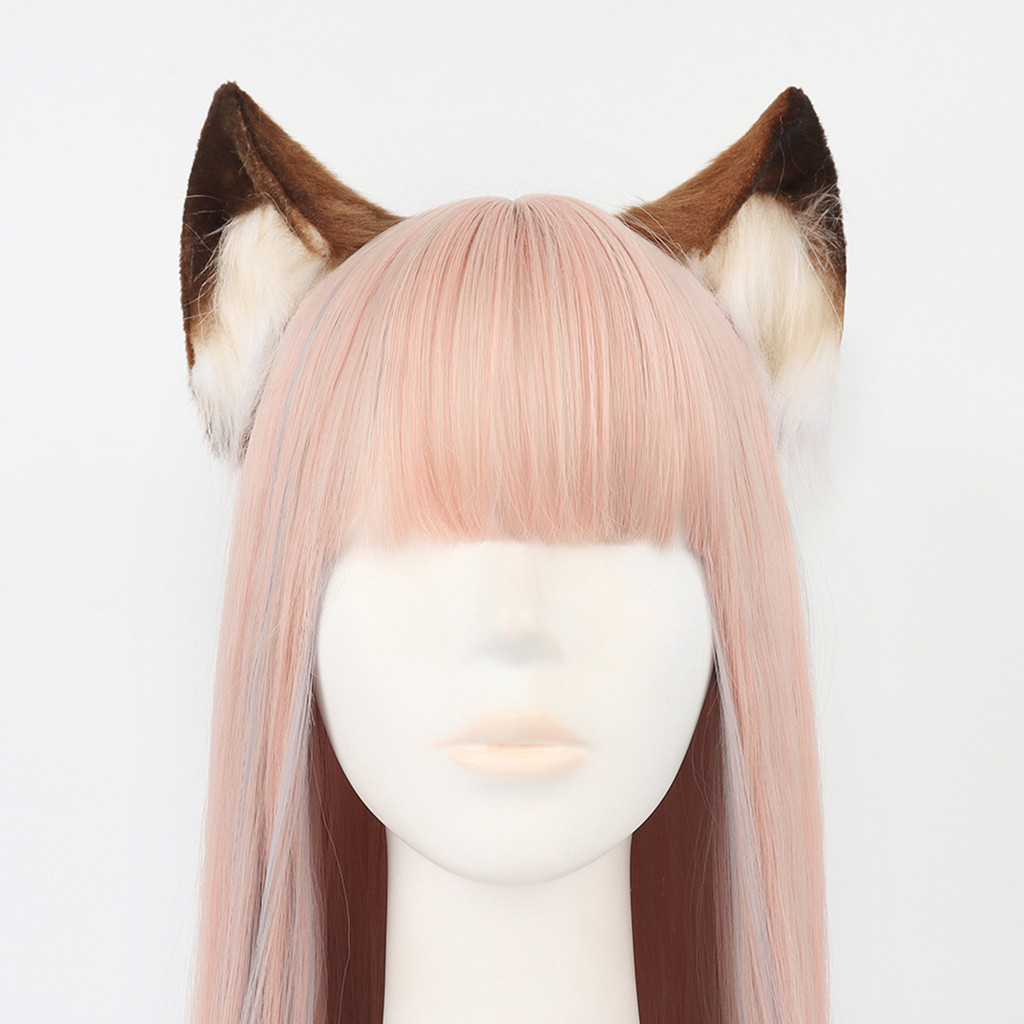 Tiara de orelhas de gato de desenho animado com aroma de chocolate azul, tiara de cosplay e acessório de pelúcia UFXS
