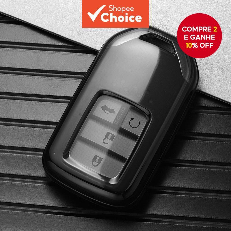 Nova Capa Macia TPU para Carro com Chave Remota Shell Fob Honda Vezel City Civic Jazz BRV BR-V HRV em Oferta na Shopee