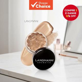 Langmanni 12ml Creme Base Corretiva Iluminadora - Efeito Clareador, Dura o Dia Todo em Oferta na Shopee