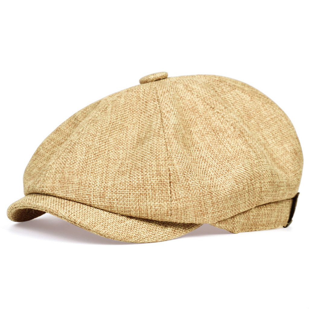 Boina Unissex Retrô Britânica , Chapéu Octogonal De Linho , Presente De Primavera/Outono Para Estilo Literário