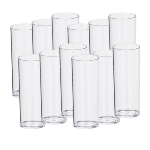 Kit 12 copo alto Long Drink para Festa Bar Balada de acrilico 350ml em Oferta na Shopee