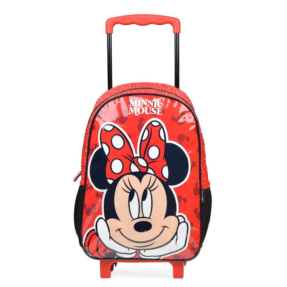 Mochila de Rodinha Infantil Feminina Minnie Vermelha em Oferta na Shopee